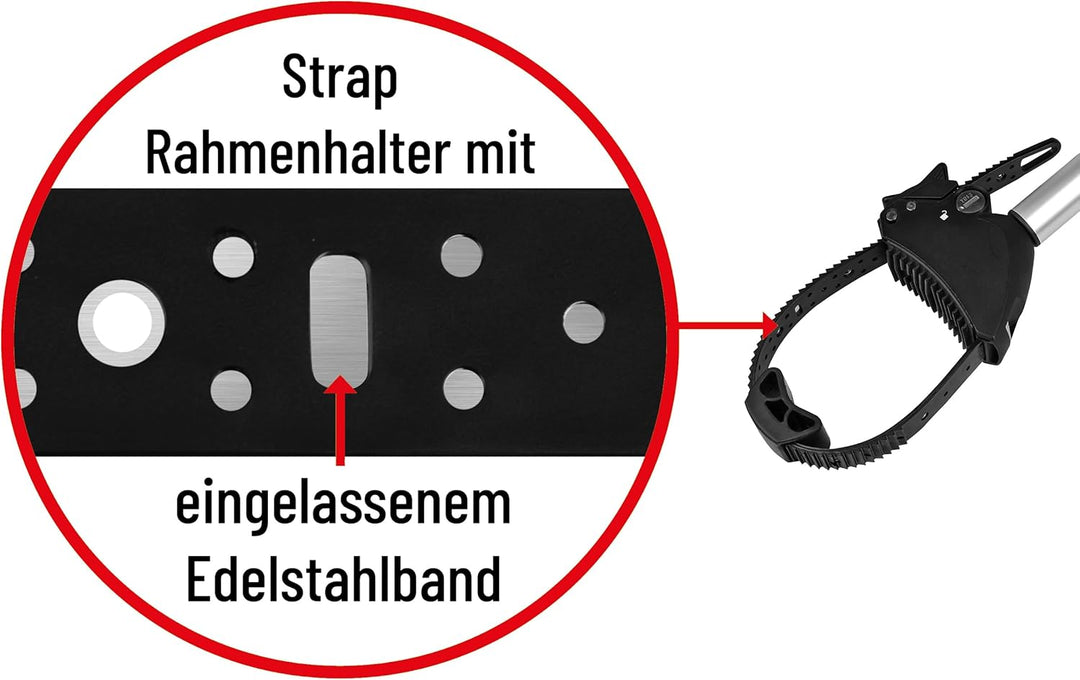 Rahmenhalter kurz Ø 25+30mm für Fahrradträger ebike – Sichere und Flexible Befestigung verstellbar