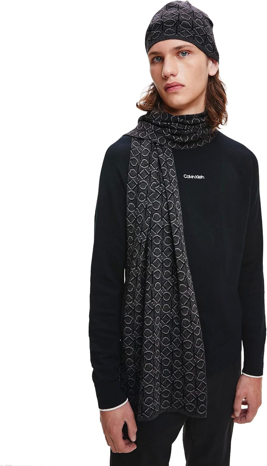 Calvin Klein Monogram Beanie + Scarf Calvin Klein Mono