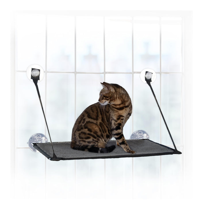 K&H 779091 EZ Easy Window Mount Kitty Sill, am Fenster zu befestigendes Katzenbett mit Einer Ebene E