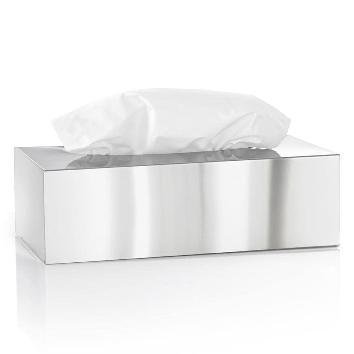 blomus -NEXIO- Kleenexbox aus poliertem Edelstahl, Kosmetiktuchbox für alle Papiertücher, Papiertuch