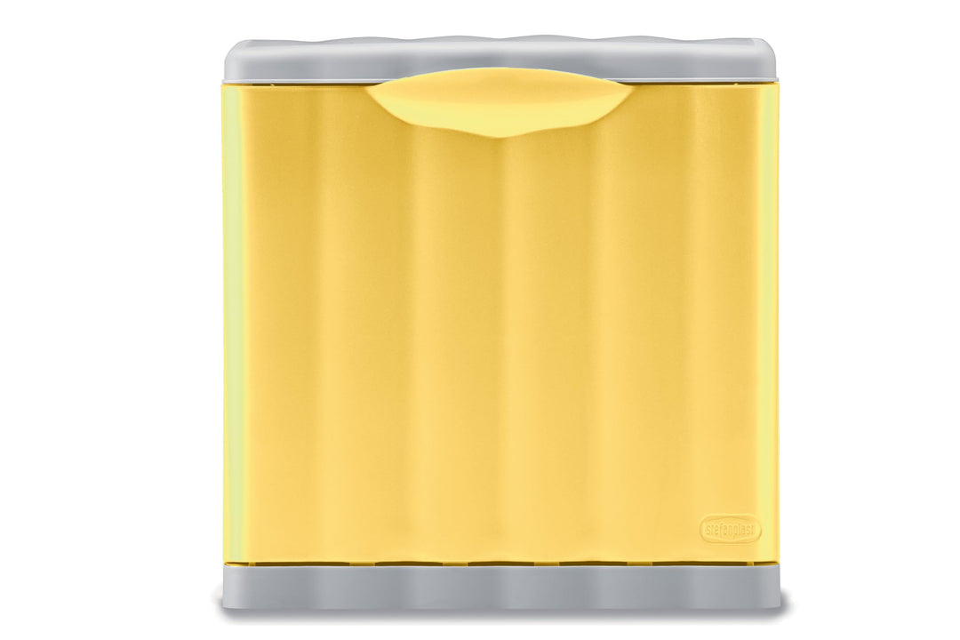 Stefanplast Ecospace Rechteckige Aufbewahrungsbox, Kunststoff, 20 Liter, gelb/grau