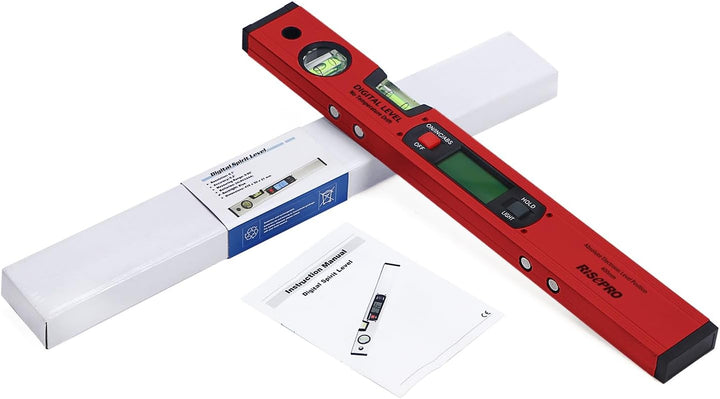 Neigungsmesser, RISEPRO Digitale Neigungsmesser Winkel Finder Gauge Spirit Level aufrecht Magnet 360