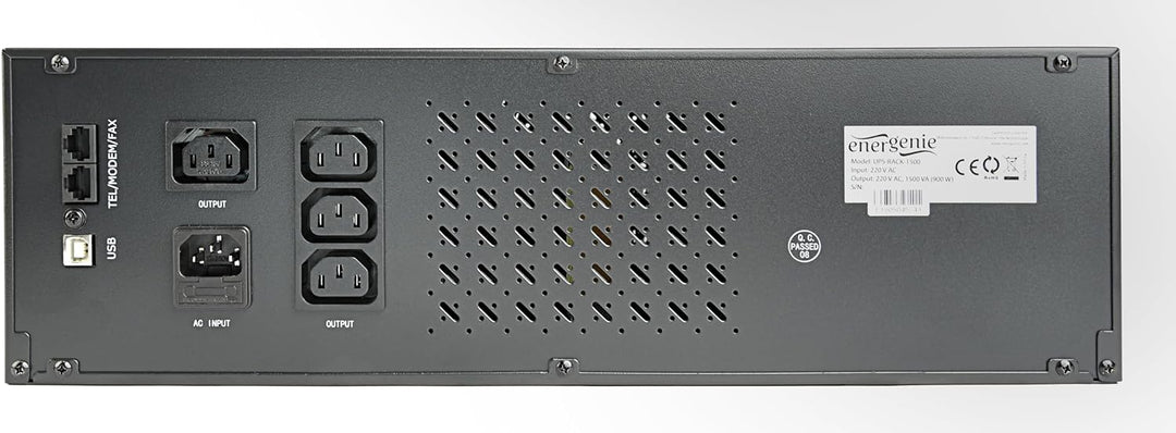 Gembird SAI Rack 19'' 3.4U 1500VA, 4XIEC 230V Out, IEC14 IN,RJ11, USB, LCD