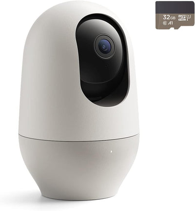 nooie Babyphone mit SD-Karte, Babyphone mit Kamera, 360°-Kamera, WLAN-Babykamera mit Telefon-App, AI