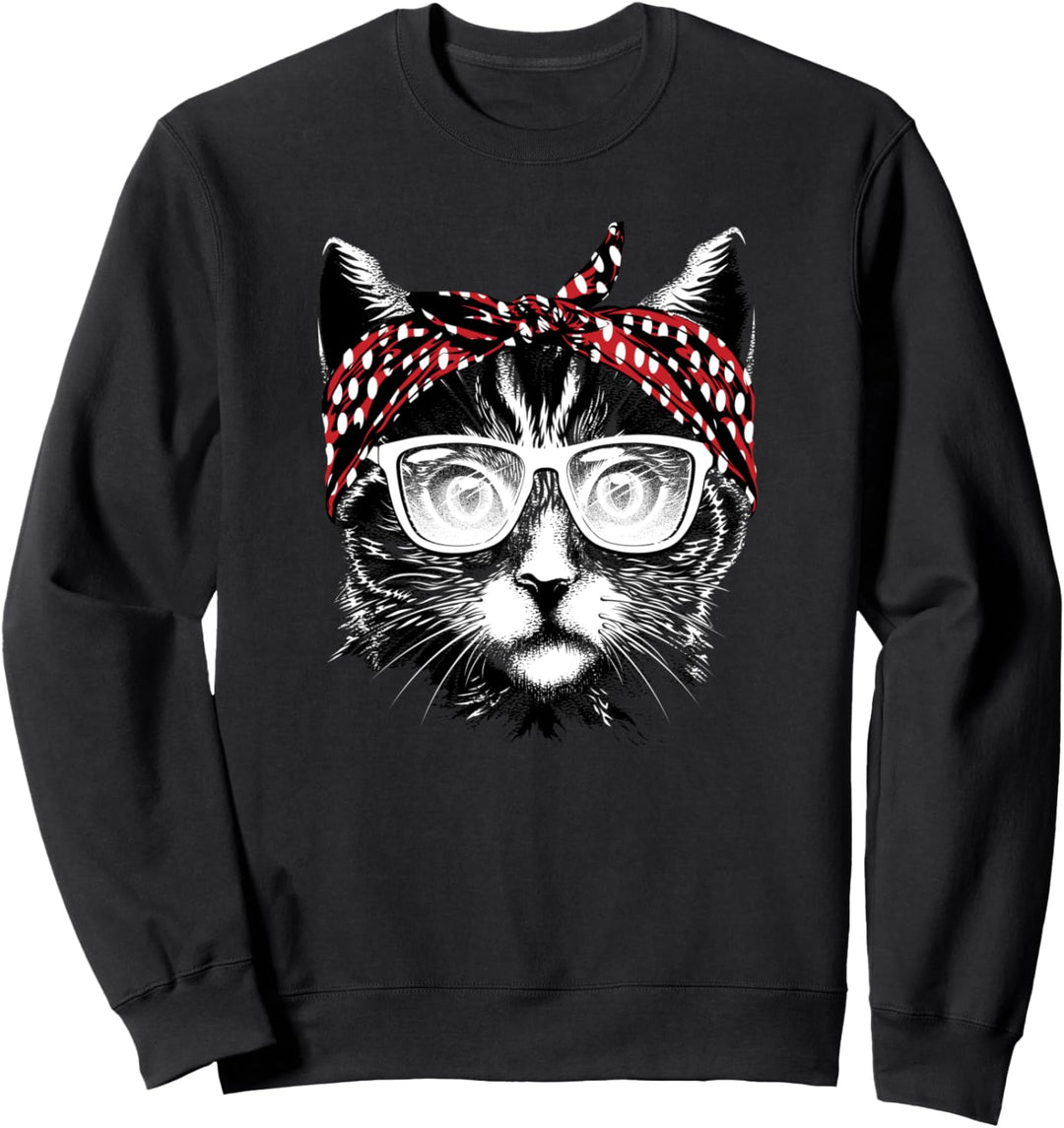 Best Cat Mom Ever Katzenmama Katzenmotiv Geschenk Damen Sweatshirt