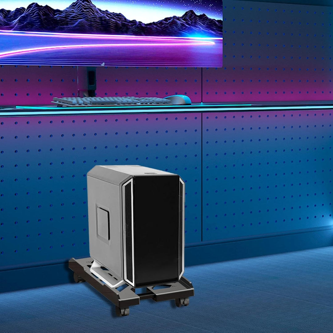 Tower Stand Under | Desktop Computer Host | Heavy Duty PC Stand, PC Tower Bracket Floor Riser Rollin
