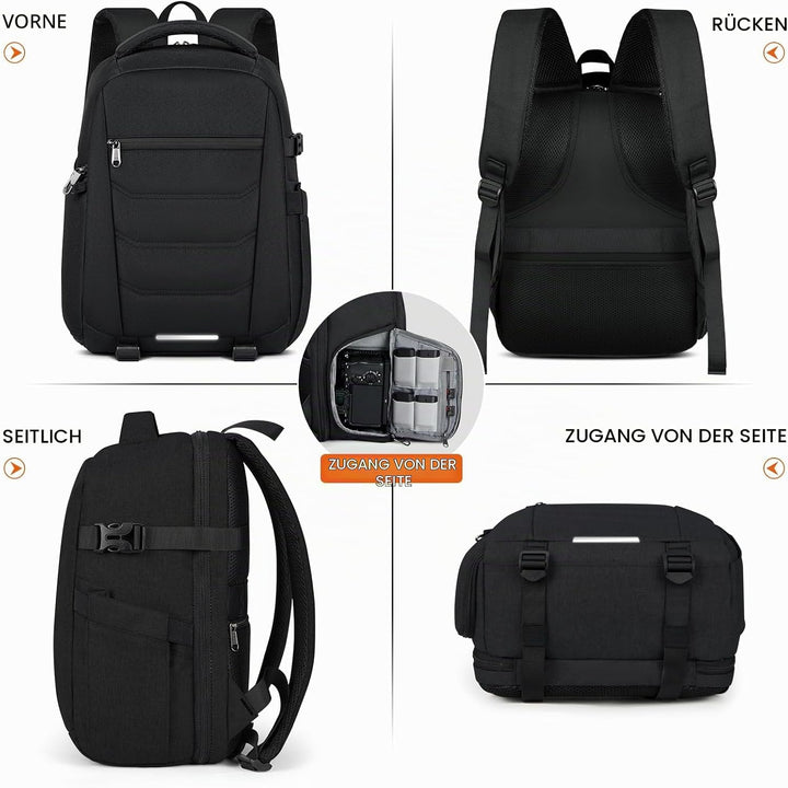 RAINSMORE Kamerarucksack Gross – Kameratasche Spiegelreflex für Fotografen, kamerarucksack mit 15,6