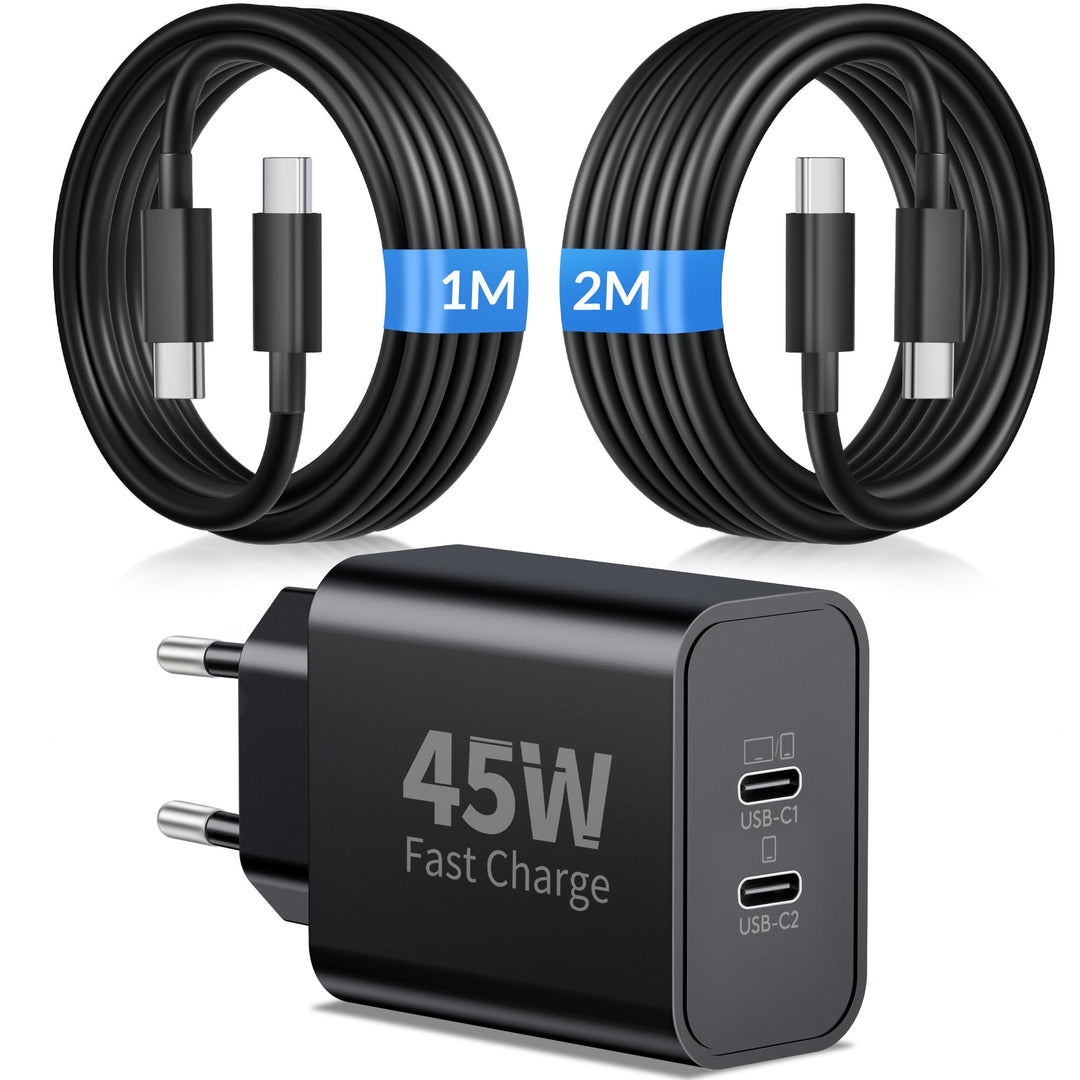 45W 2-Port Schnellladegerät Ladegerät für Samsung Galaxy S26/S25/S24/S23/S22/S21 Ultra FE, A16 A56 A