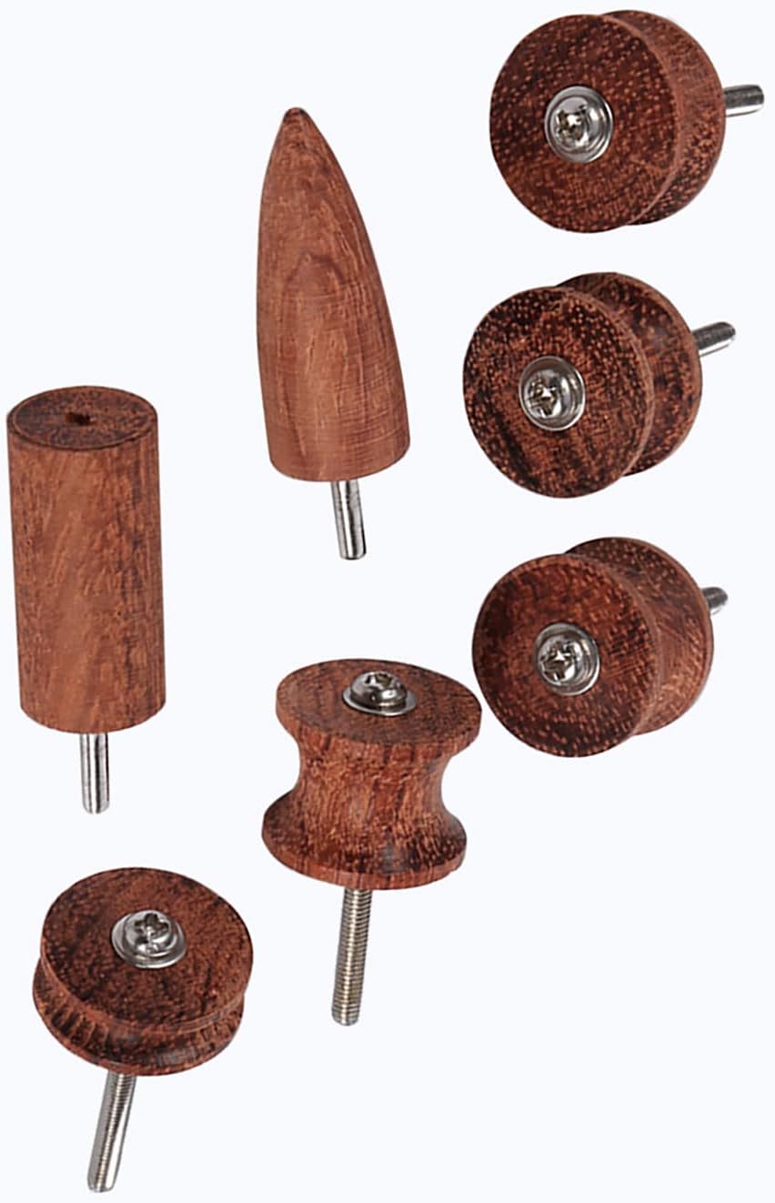 Leder Polierer, 7Pcs Palisander Leder Polierer Kit Leder Arbeitswerkzeuge Leder Werkzeuge Polierwerk