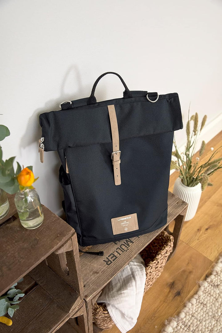 LÄSSIG Wickeltasche, Wickelunterlage, Kinderwagenbefestigung, Flaschenhalter nachhaltig produziert/G