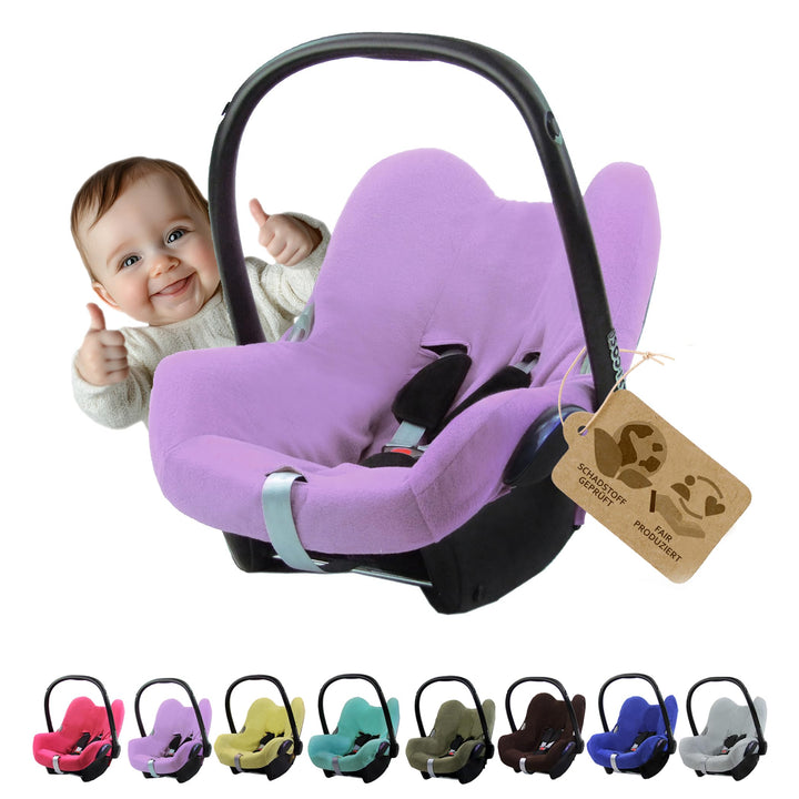 Frottee Sommerbezug [Schonbezug für Babyschale] Autositz kompatibel mit Maxi Cosi Cabrio Fix + GRATI