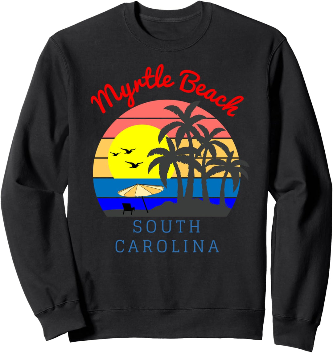 Myrtle Beach, South Carolina - Vintage Retro Strand Sonnenuntergang Sweatshirt