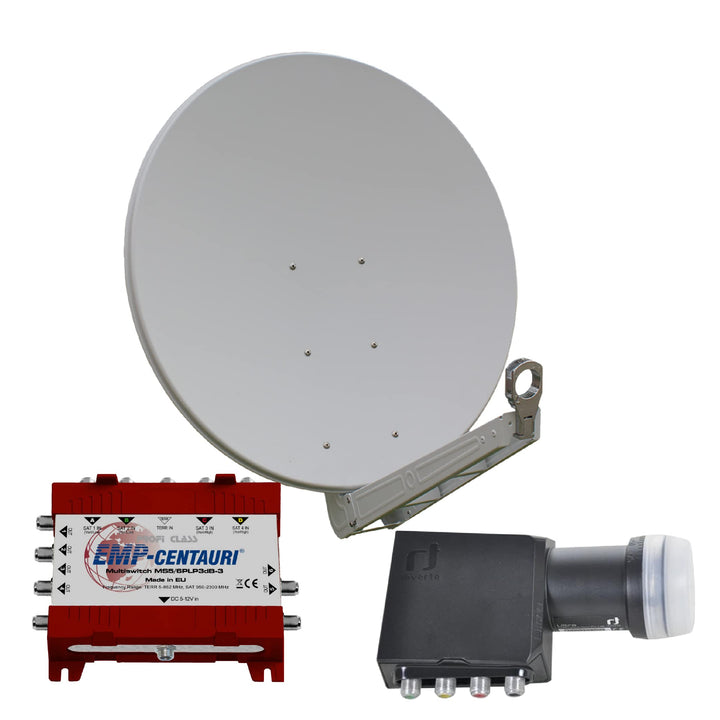 Gibertini OP 85 SE - Alu-Antenne - weiss - 6 Teilnehmer 6 Teilnehmer Weiss, 6 Teilnehmer Weiss