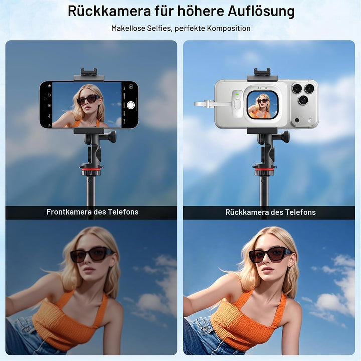 Vlogmate Mini Vlog Selfie Monitor Bildschirm, Telefon Halter Clip Mount für die Rückkamera Selfies/V