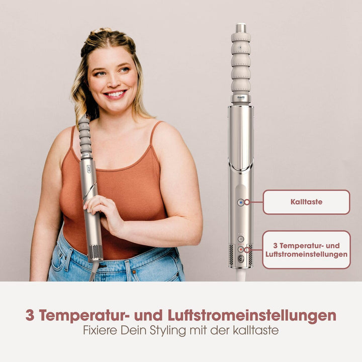 Shark FlexStyle 3-in-1 Luftstyler & Haartrockner, Auto-Wrap-Lockenaufsatz, Ovalbürste, Konzentrator,