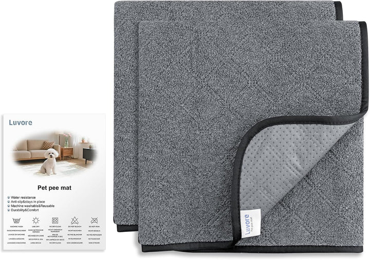 2PCS Waschbar Welpen Unterlagen Haustier, 70x100cm Schnell Absorbierend Haustier Hygieneunterlage, W