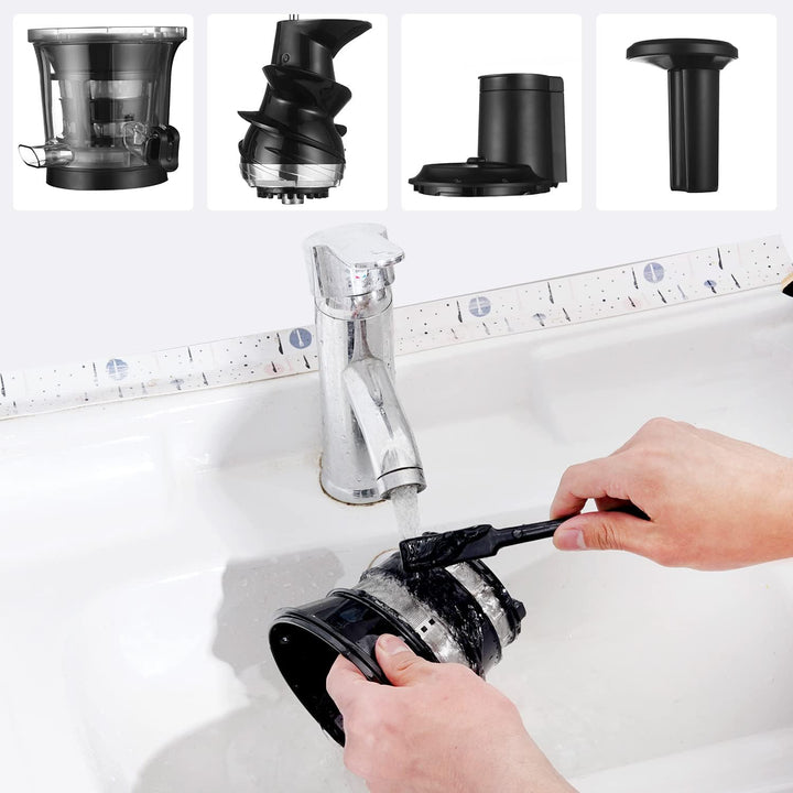 Wiltal Slow Juicer, Elektrischer Entsafter für Obst, Gemüse, Granatapfel, Zitrusfrüchte, Sorbet. 76-
