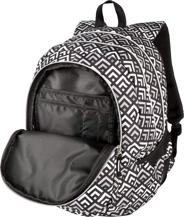 TARGET BACKPACK 3 ZIP DUEL GREY PYRAMIDS 26297