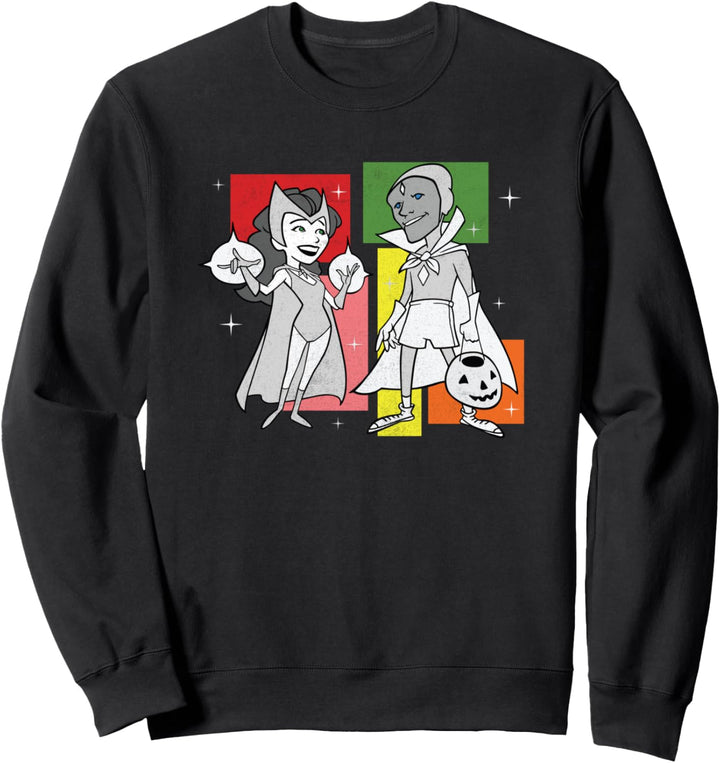 Marvel WandaVision Wanda & Vision 50s Halloween Sweatshirt