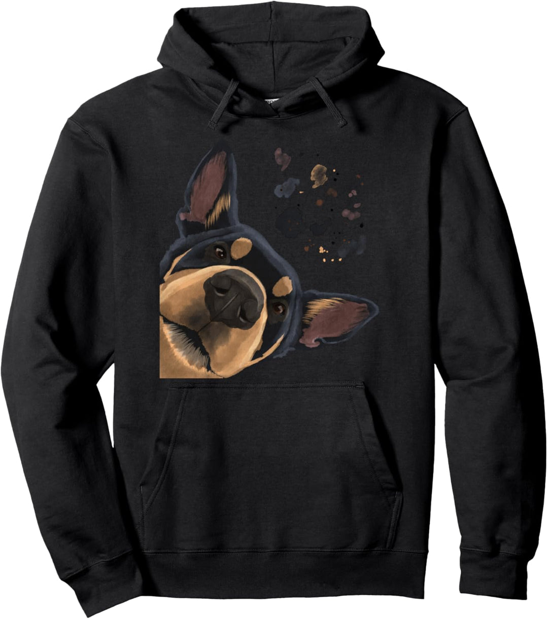 Neugieriger Hund Australian Kelpie Pullover Hoodie