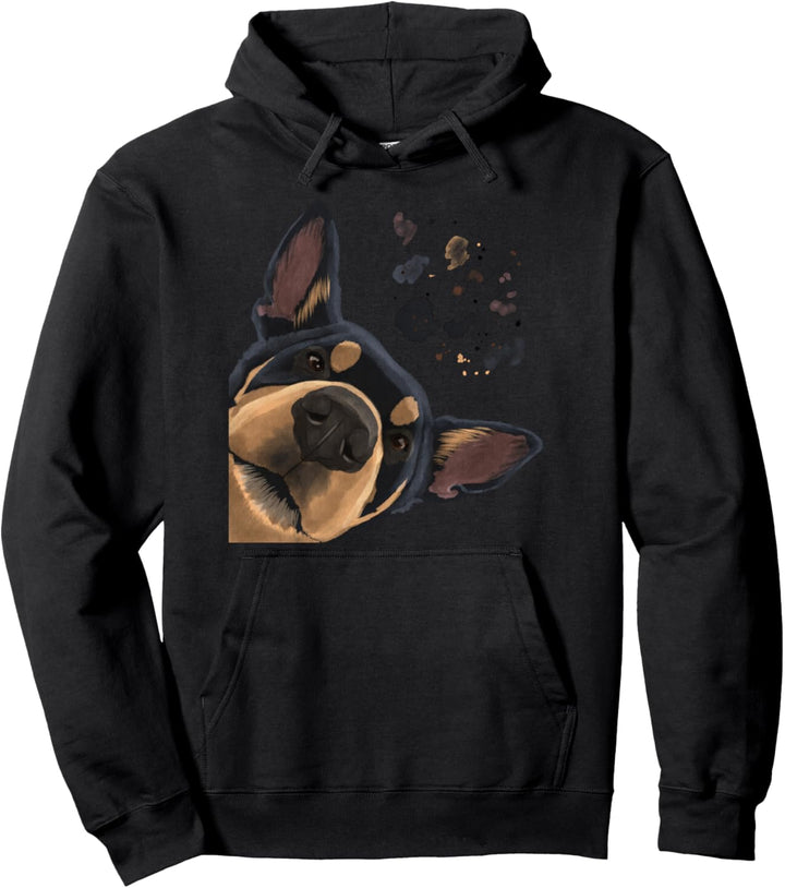 Neugieriger Hund Australian Kelpie Pullover Hoodie