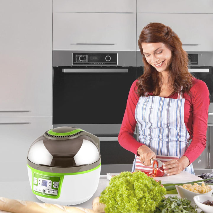 Klarstein VitAir Heissluftfritteuse Fritteuse, 1400 Watt, fett-frei Frittieren + Backen + Grillen +