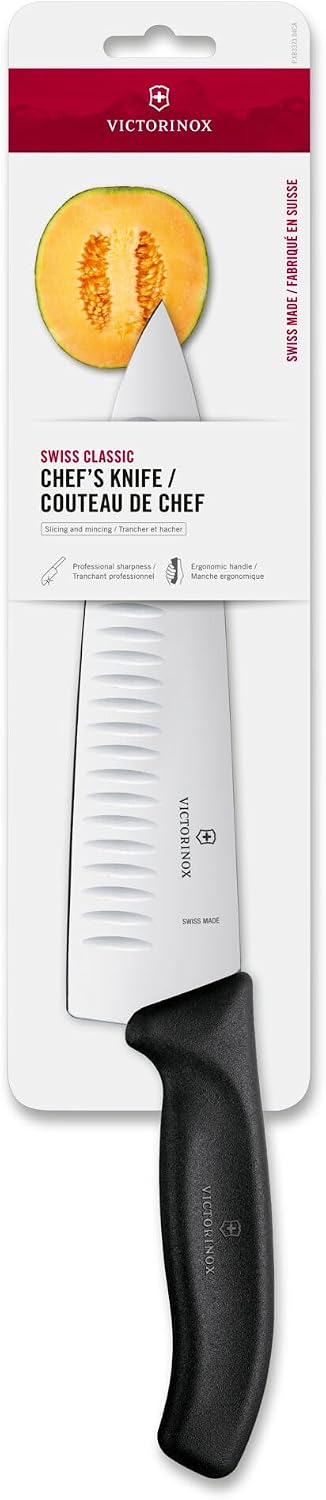 Victorinox, Swiss Classic, Profi Tranchiermesser, Extra Scharfe Klinge, Kullenschliff, 20 cm, Robust