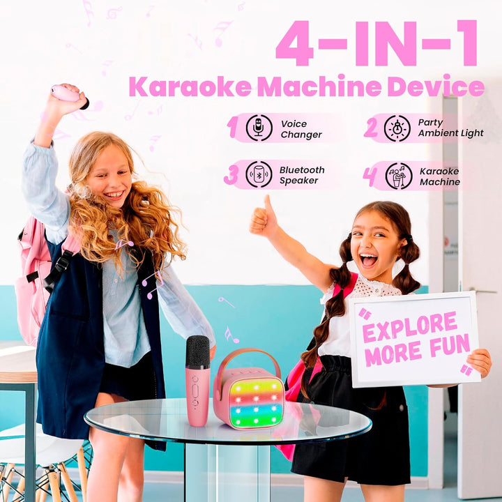 Kinder Karaoke Maschine, Neueste Karaoke Mikrofon Kinder, Geschenke für Mädchen Jungs,Mini Bluetooth