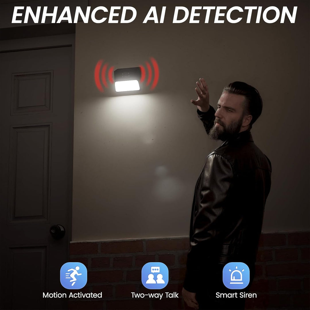 Cinnado Überwachungskamera Aussen Akku Solar - 2K Kabellose WLAN Kamera Überwachung Aussen mit Solar