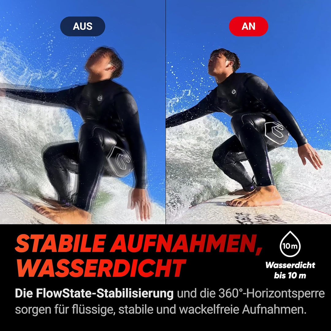 Insta360 Ace Pro Xplorer-Bundle Schiefergrau - wasserdichte Action-Kamera, zusammen mit Leica entwic