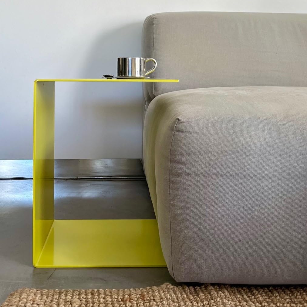 Beistelltisch | Couchtisch | Sofatisch | Metall | 35 x 35 x 45 cm | gelb | Indoor & Outdoor | Made i
