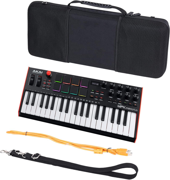 co2CREA Hart Reise Schutz Hülle Etui Tasche für AKAI Professional MPK Mini Plus 37-Tasten USB MIDI K