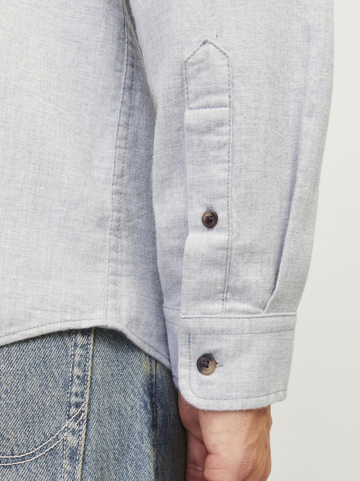 JACK & JONES Male Freizeithemd Comfort Fit Freizeithemd XS Light Grey Melange, XS Light Grey Melange