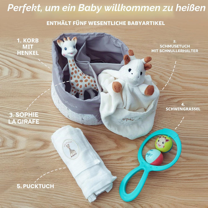 Sophie La Girafe Müll grau Geburt