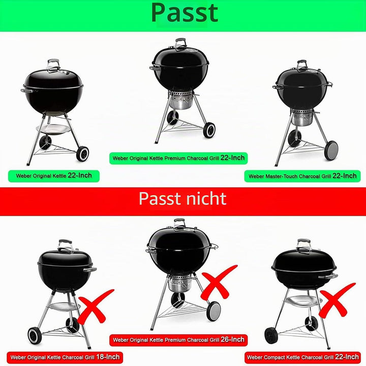 GFTIME Grill Beistelltisch für Weber 57 cm Kugelgrill, Master-Touch & Napoleon Kettle, Klappbarer BB