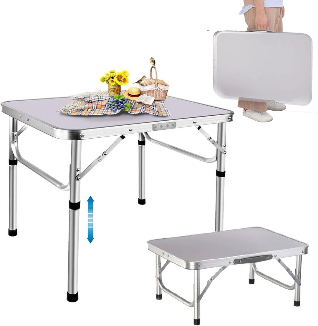 60 cm grosser Klapptisch, tragbar, kleiner Camping-Picknicktisch, Garten, Outdoor, klappbarer Esstis