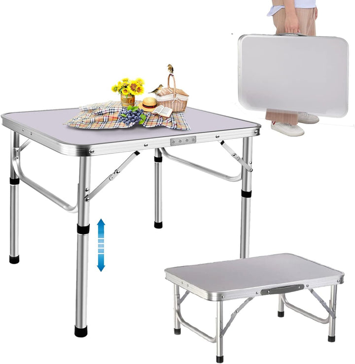 60 cm grosser Klapptisch, tragbar, kleiner Camping-Picknicktisch, Garten, Outdoor, klappbarer Esstis