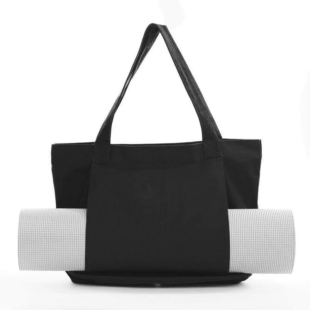 Yogatasche Damen mit Nassfach, Canvas Tasche mit Griffen, Abnehmbare Tasche für Yogamatte, Geeignet