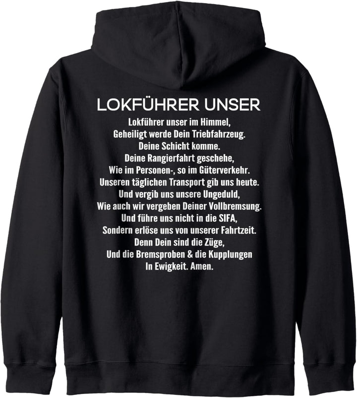 Lokführer Unser Gebet Lokomotivführer Triebfahrzeugführer Kapuzenjacke