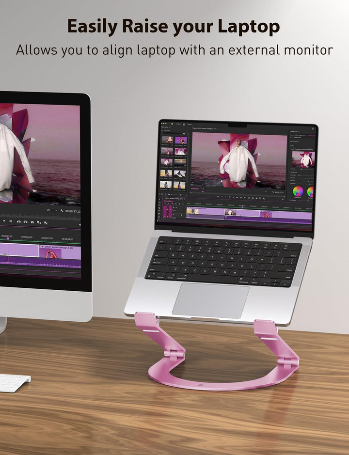 Laptop Ständer,Maxonar Höhenverstellbar Faltbarer Aluminium Laptop Stand Ergonomischer,Belüfteter La