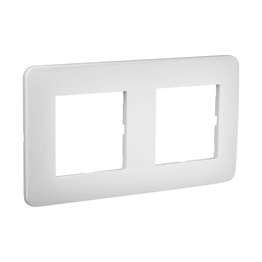 Debflex 742002 Casual Abdeckrahmen 2fach Rahmen weiss glänzend, Glänzend Weiss
