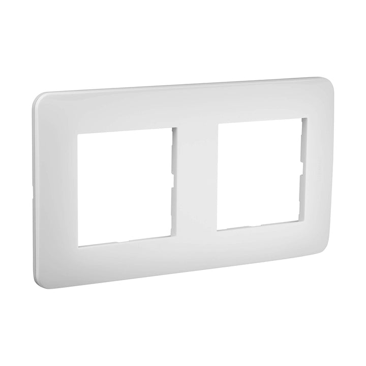 Debflex 742002 Casual Abdeckrahmen 2fach Rahmen weiss glänzend, Glänzend Weiss