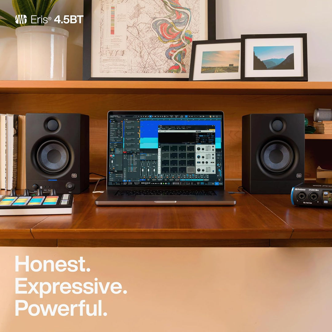 PreSonus Eris 4.5BT Gen 2 – 4.5" Desktop-Aktivlautsprecher mit Bluetooth für Multimedia, Gaming und