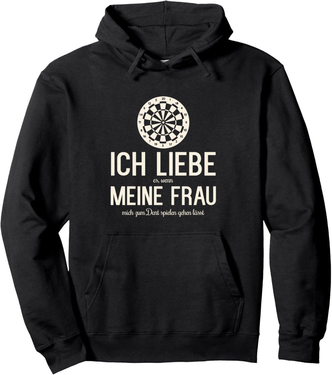 Ich Liebe Meine Frau Darts Dartspieler Spruch Pullover Hoodie