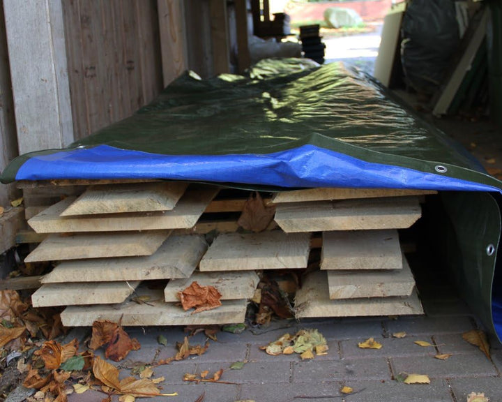 Allround Abdeckplane grün/blau 3x5 m 260 g/m² - Gewebeplane Industrieplane Schutzplane - universell