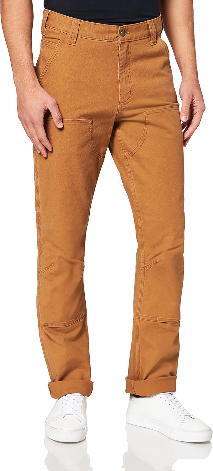 Carhartt Herren Straight Fit Stretch Duck Dungaree Arbeitshose 30W / 32L Carhartt Braun, 30W / 32L C