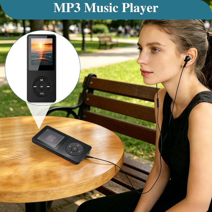 MP3 Player Bluetooth 5.3 mit 64 GB Speicher, tragbarer Musik Player mit Lautsprecher, HiFi MP3 Playe