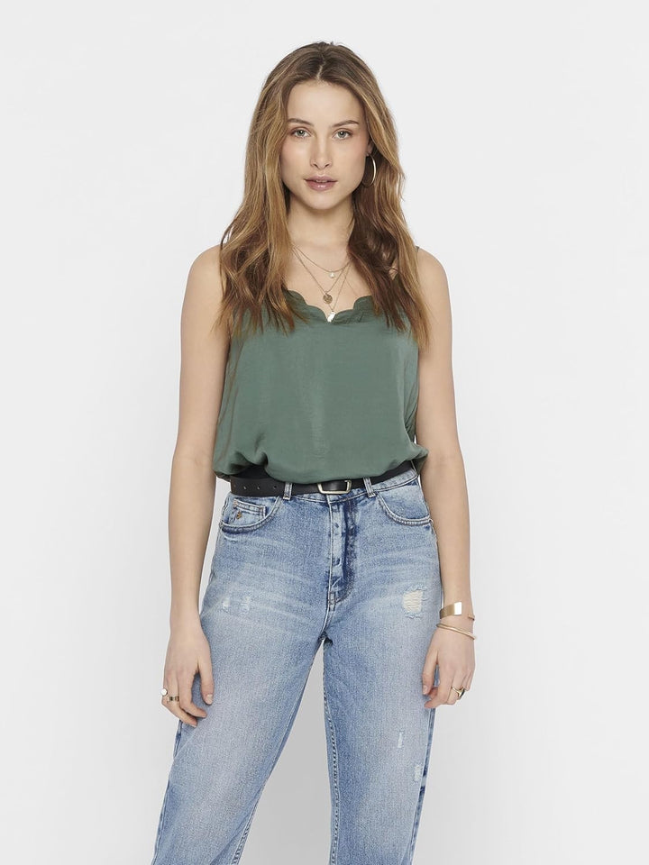 ONLY Female Top ONLDEBBIE Top Balsam Green 36, Balsam Green 36