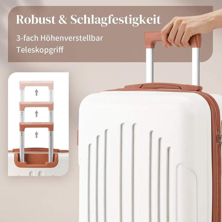 LEADZM Handgepäck Koffer aus ABS, Reisekoffer mit Rollen, Koffer & Trolleys, Hartschalenkoffer, Suit