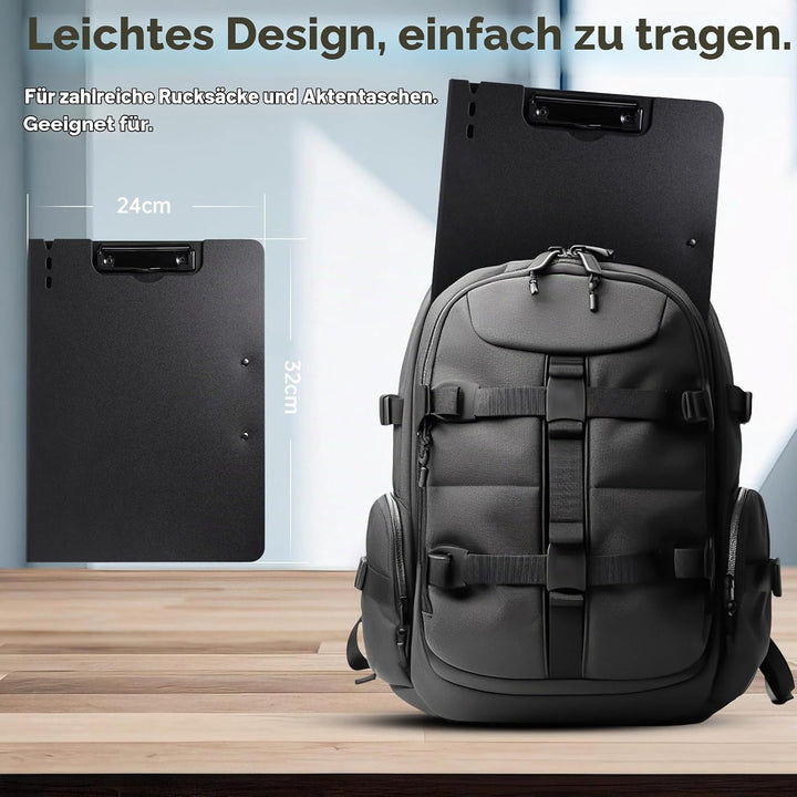 Klemmbrett a4, Schreibmappe 2er Pack Klemmbrett mit deckel, Klemmbrettmappe mit 2 Klemmen, Schreibbr